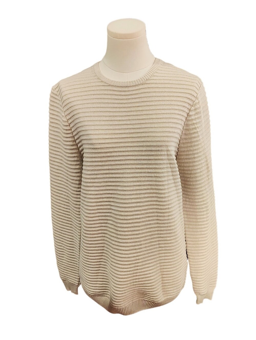 ASOS Oatmeal Deeply Ribbed Heavyweight Oversized Cream Sweater Size Medium